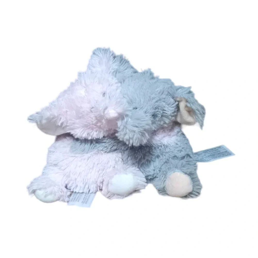Warmies twin Elephant grey and pink plush